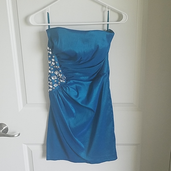 Bejeweled Turquoise Dress - Picture 1 of 8